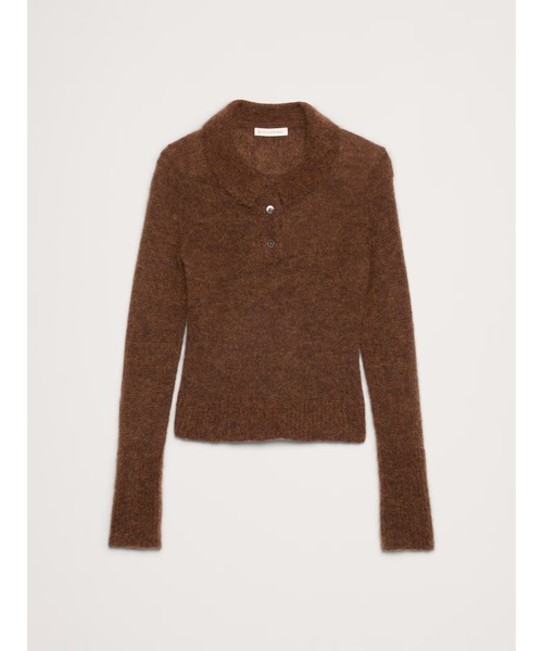 Banana Republic（バナナリパブリック）の「イタリアン アルパカ ブレンド ニットポロ（ニット/セーター・レディース・ブラウン/レッド系その他/ホワイト/ブルー・M/XS/L/S）」の13枚目の写真