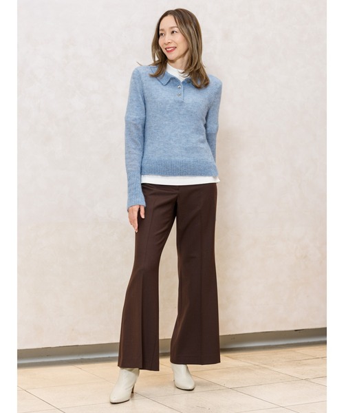 Banana Republic（バナナリパブリック）の「イタリアン アルパカ ブレンド ニットポロ（ニット/セーター・レディース・ブラウン/レッド系その他/ホワイト/ブルー・M/XS/L/S）」の5枚目の写真