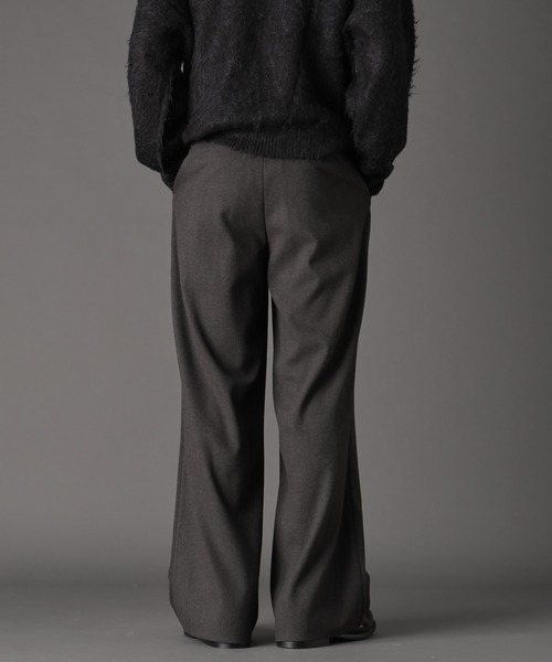 LURAKU（ルラク）の「【LURAKU】Wool-like One-tuck Straight Slacks / ウールライクワンタックスラックス | SETUP対応（スラックス・メンズ・ダークブラウン/ブラック/チャコールグレー・L/M）」の22枚目の写真