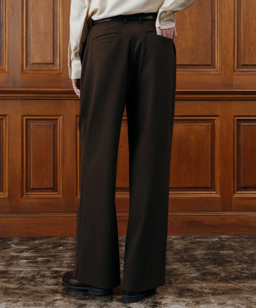 LURAKU（ルラク）の「【LURAKU】Wool-like One-tuck Straight Slacks / ウールライクワンタックスラックス | SETUP対応（スラックス・メンズ・ダークブラウン/ブラック/チャコールグレー・L/M）」の10枚目の写真