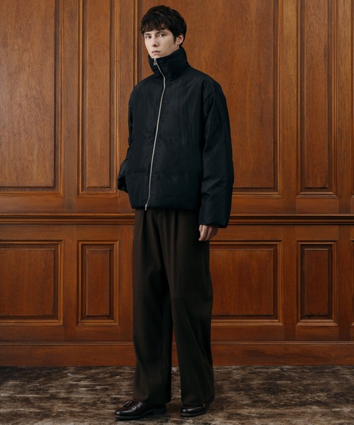 LURAKU（ルラク）の「【LURAKU】Wool-like One-tuck Straight Slacks / ウールライクワンタックスラックス | SETUP対応（スラックス・メンズ・ダークブラウン/ブラック/チャコールグレー・L/M）」の14枚目の写真