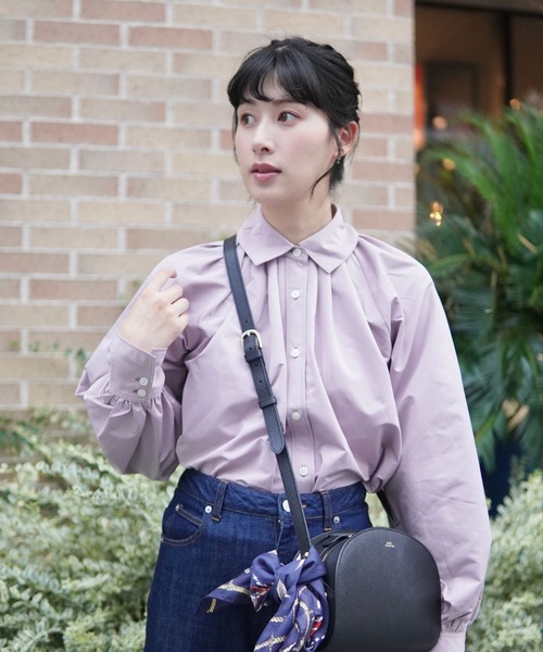 ZOZOMARKET(ゾゾマーケット)の「スタンドネックボリュームスリーブブラウス-ZOZOMARKET by ハヤシアンナ(シャツ/ブラウス・レディース・スモークピンク・マルチサイズ)」の14枚目の写真
