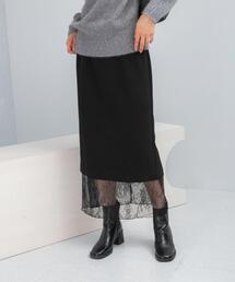 URBAN RESEARCH ROSSO WOMEN | レースレイヤードミディスカート(スカート)
