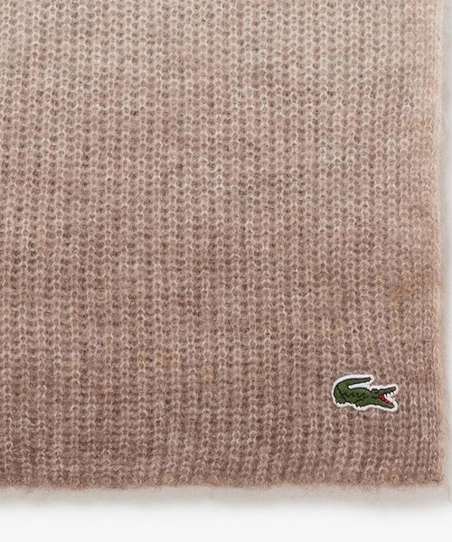 LACOSTE(ラコステ)の「アルパカブレンドグラデーションニットマフラー(マフラー・レディース・ベージュ/ブラック・FREE)」の10枚目の写真