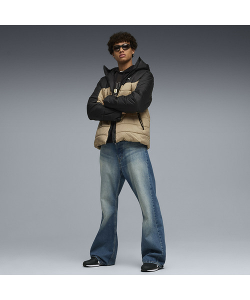 PUMA（プーマ）の「PUMA プーマ メンズ ESS フーデッド パデッド ジャケット（ダウンジャケット/コート・メンズ・ブラック/ベージュ×ブラック・XX-LARGE/X-LARGE/LARGE/SMALL/MEDIUM）」の8枚目の写真