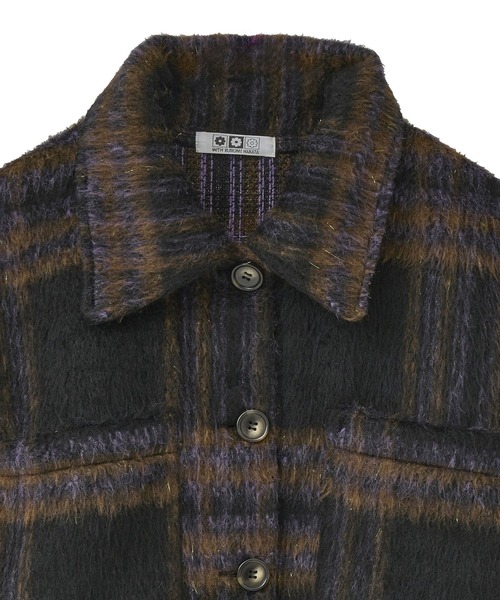 Green　Parks（グリーンパークス）の「■WITH KURUMI NAKATA チェックジャケット（テーラードジャケット・レディース・アイボリー/ブラック・FREE）」の19枚目の写真