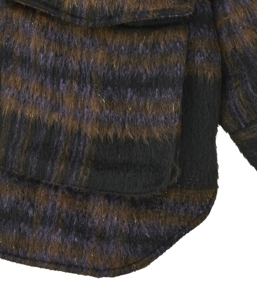 Green　Parks（グリーンパークス）の「■WITH KURUMI NAKATA チェックジャケット（テーラードジャケット・レディース・アイボリー/ブラック・FREE）」の12枚目の写真