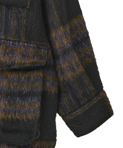 Green　Parks（グリーンパークス）の「■WITH KURUMI NAKATA チェックジャケット（テーラードジャケット・レディース・アイボリー/ブラック・FREE）」の13枚目の写真