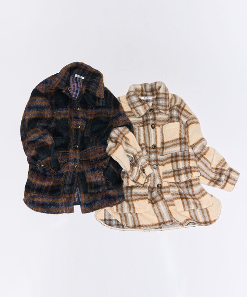 Green　Parks（グリーンパークス）の「■WITH KURUMI NAKATA チェックジャケット（テーラードジャケット・レディース・アイボリー/ブラック・FREE）」の5枚目の写真