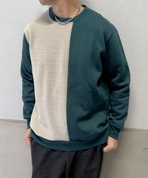 【お得だ値】モール切り替え裏起毛プルオーバー