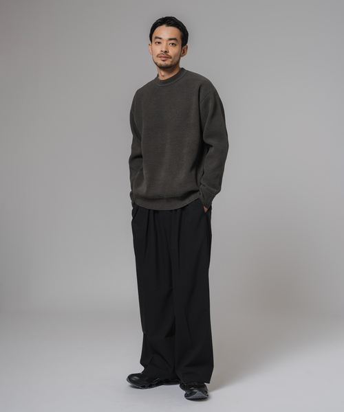 セール】ライト シェニール ヤーン クルーネック プルオーバー（ニット