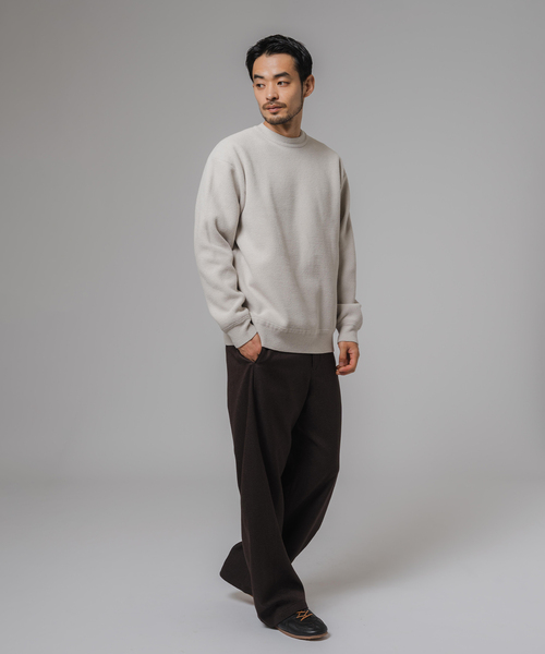 EDIFICE（エディフィス）の「ライト シェニール ヤーン クルーネック プルオーバー（ニット/セーター・メンズ・アイボリー/ブラウン/チャコールグレー・MEDIUM/LARGE）」の22枚目の写真