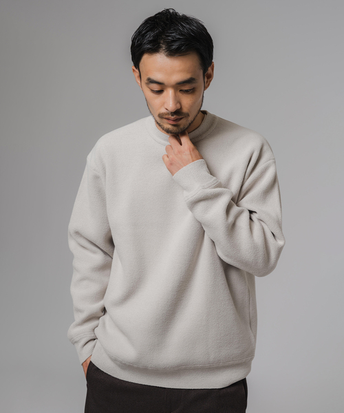 EDIFICE（エディフィス）の「ライト シェニール ヤーン クルーネック プルオーバー（ニット/セーター・メンズ・アイボリー/ブラウン/チャコールグレー・MEDIUM/LARGE）」の19枚目の写真