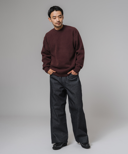 EDIFICE（エディフィス）の「ライト シェニール ヤーン クルーネック プルオーバー（ニット/セーター・メンズ・アイボリー/ブラウン/チャコールグレー・MEDIUM/LARGE）」の13枚目の写真