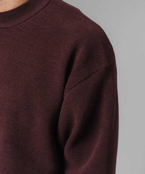 EDIFICE（エディフィス）の「ライト シェニール ヤーン クルーネック プルオーバー（ニット/セーター・メンズ・アイボリー/ブラウン/チャコールグレー・MEDIUM/LARGE）」の5枚目の写真