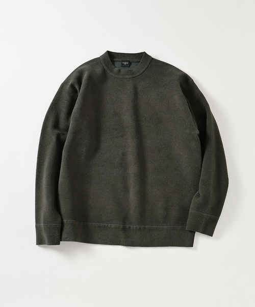 EDIFICE（エディフィス）の「ライト シェニール ヤーン クルーネック プルオーバー（ニット/セーター・メンズ・アイボリー/ブラウン/チャコールグレー・MEDIUM/LARGE）」の4枚目の写真