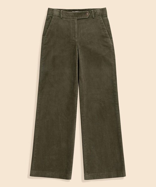 BROOKS BROTHERS(ブルックスブラザーズ)の「ストレッチコットン コーデュロイ ワイドレッグパンツ(その他パンツ・レディース・オリーブ/ナチュラル・0/2/4/6/8)」の2枚目の写真