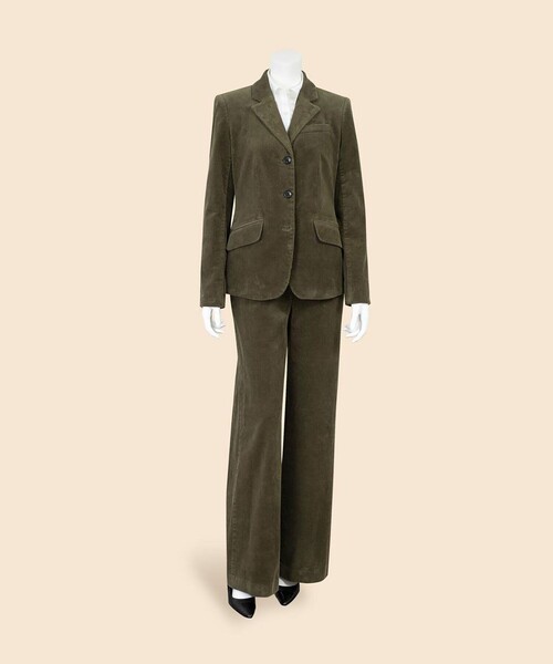 BROOKS BROTHERS(ブルックスブラザーズ)の「ストレッチコットン コーデュロイ ワイドレッグパンツ(その他パンツ・レディース・オリーブ/ナチュラル・0/2/4/6/8)」の7枚目の写真