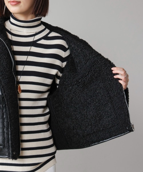 Bou Jeloud（ブージュルード）の「レザーボアブルゾン（ブルゾン・レディース・ブラウン/ブラック・FREE）」の22枚目の写真