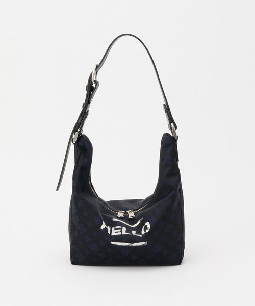 russet(ラシット)の「ステンシル風プリント ナイロン2WAYミニショルダーバッグ(ショルダーバッグ・レディース・キナリ/ブラック/ブラック×ブルー・FREE)」の16枚目の写真