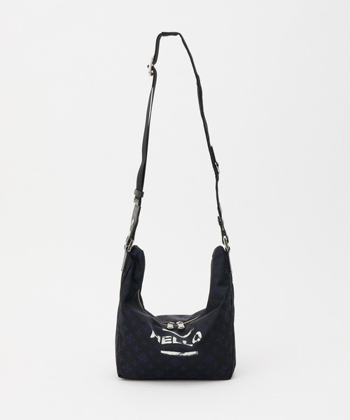 russet(ラシット)の「ステンシル風プリント ナイロン2WAYミニショルダーバッグ(ショルダーバッグ・レディース・キナリ/ブラック/ブラック×ブルー・FREE)」の17枚目の写真