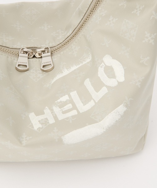 russet(ラシット)の「ステンシル風プリント ナイロン2WAYミニショルダーバッグ(ショルダーバッグ・レディース・キナリ/ブラック/ブラック×ブルー・FREE)」の11枚目の写真