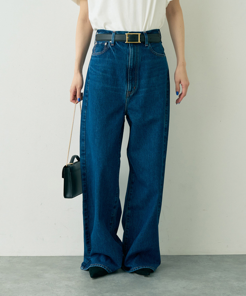 Rouge vif（ルージュヴィフ）の「【NEEDBY heritage/ニードバイヘリテージ】KYLIE バギーワイドデニム（デニムパンツ・レディース・インディゴブルー・25）」の3枚目の写真