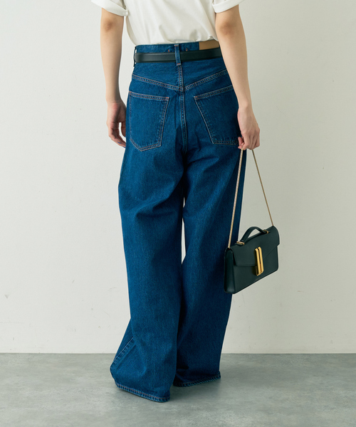 Rouge vif（ルージュヴィフ）の「【NEEDBY heritage/ニードバイヘリテージ】KYLIE バギーワイドデニム（デニムパンツ・レディース・インディゴブルー・25）」の5枚目の写真