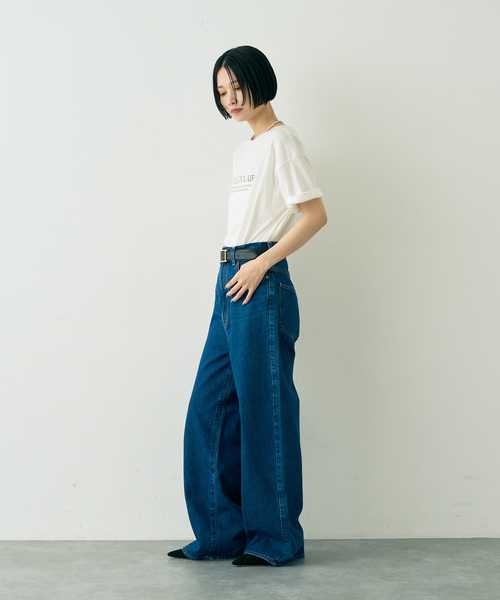 Rouge vif（ルージュヴィフ）の「【NEEDBY heritage/ニードバイヘリテージ】KYLIE バギーワイドデニム（デニムパンツ・レディース・インディゴブルー・25）」の14枚目の写真