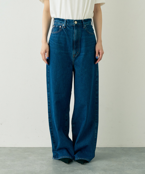 Rouge vif（ルージュヴィフ）の「【NEEDBY heritage/ニードバイヘリテージ】KYLIE バギーワイドデニム（デニムパンツ・レディース・インディゴブルー・25）」の16枚目の写真