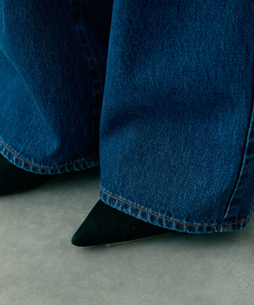 Rouge vif（ルージュヴィフ）の「【NEEDBY heritage/ニードバイヘリテージ】KYLIE バギーワイドデニム（デニムパンツ・レディース・インディゴブルー・25）」の11枚目の写真