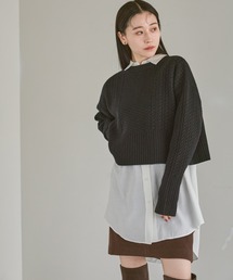 A part by | ケーブルニットプルオーバー(ニット/セーター)