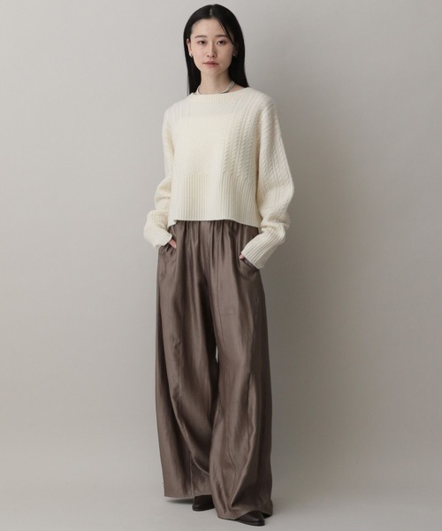 A part by(アパートバイ)の「ケーブルニットプルオーバー(ニット/セーター・レディース・ブラック/アイボリー/イエロー系その他/レッド・FREE)」の5枚目の写真