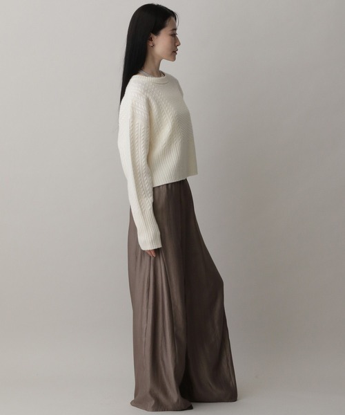 A part by(アパートバイ)の「ケーブルニットプルオーバー(ニット/セーター・レディース・ブラック/アイボリー/イエロー系その他/レッド・FREE)」の7枚目の写真