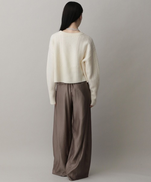 A part by(アパートバイ)の「ケーブルニットプルオーバー(ニット/セーター・レディース・ブラック/アイボリー/イエロー系その他/レッド・FREE)」の8枚目の写真