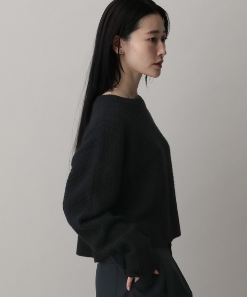 A part by(アパートバイ)の「ケーブルニットプルオーバー(ニット/セーター・レディース・ブラック/アイボリー/イエロー系その他/レッド・FREE)」の17枚目の写真