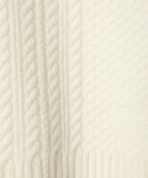 A part by(アパートバイ)の「ケーブルニットプルオーバー(ニット/セーター・レディース・ブラック/アイボリー/イエロー系その他/レッド・FREE)」の12枚目の写真