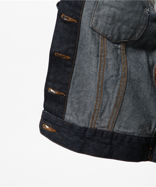 Chico（チコ）の「【who's who Chico】 デニムGジャン（デニムジャケット・レディース・ネイビー・FREE）」の3枚目の写真