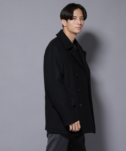 ウールカシミヤメルトンPコート（ピーコート）｜NANO universe（ナノ