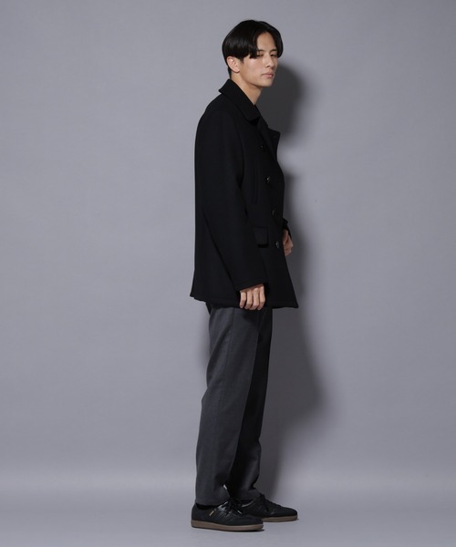 セール】ウールカシミヤメルトンPコート（ピーコート）｜NANO universe