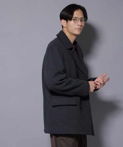 セール】ウールカシミヤメルトンPコート（ピーコート）｜NANO universe