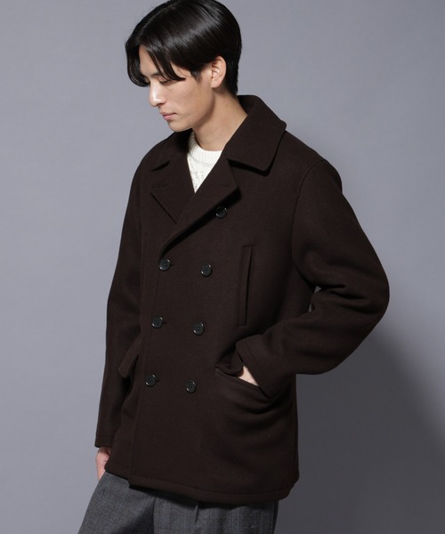 セール】ウールカシミヤメルトンPコート（ピーコート）｜NANO universe
