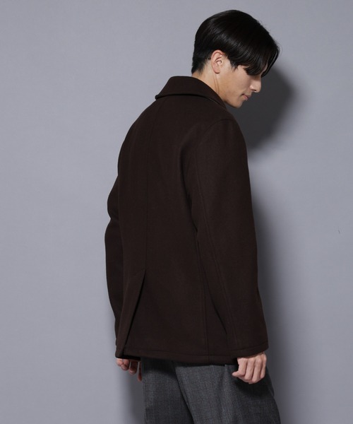 ウールカシミヤメルトンPコート（ピーコート）｜NANO universe（ナノ