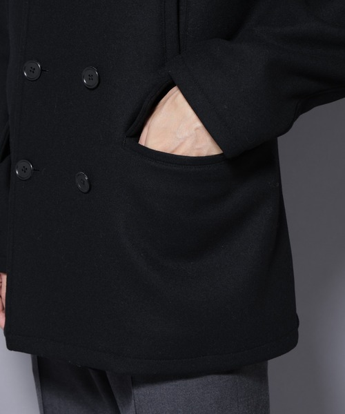 ウールカシミヤメルトンPコート（ピーコート）｜NANO universe（ナノ