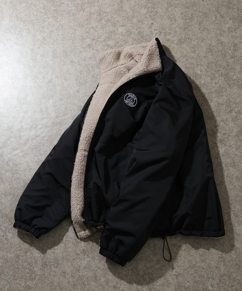 PARIS SAINT-GERMAIN（パリサンジェルマン）の「【Paris Saint-Germain/パリサンジェルマン】2WAYリバーシブルナイロンボアジャケット（ブルゾン・メンズ・ブラック×ベージュ/ブラック×ブラック・XL/M/L）」の6枚目の写真