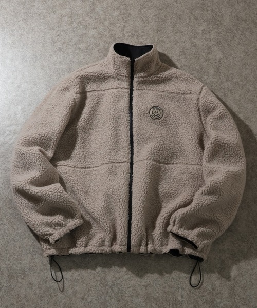 PARIS SAINT-GERMAIN（パリサンジェルマン）の「【Paris Saint-Germain/パリサンジェルマン】2WAYリバーシブルナイロンボアジャケット（ブルゾン・メンズ・ブラック×ベージュ/ブラック×ブラック・XL/M/L）」の4枚目の写真