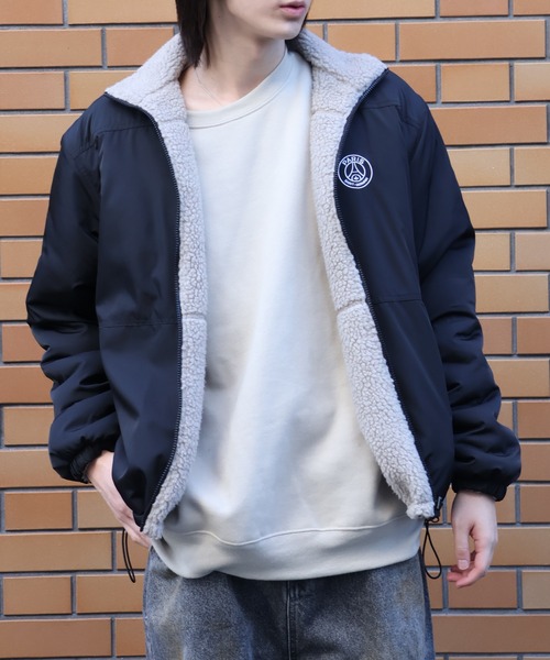 最終値下げ‼️‼️　パリサンジェルマン フード付きジャケット ネイビー/ホワイト セール】【Paris Saint-Germain/パリサンジェルマン】2WAYリバーシブル