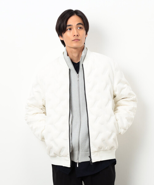 COMME CA ISM（コムサイズム）の「シームレスダウン MA-1 ブルゾン（ダウンジャケット/コート・メンズ・ホワイト/カーキ/ブラック・LARGE/MEDIUM）」の9枚目の写真