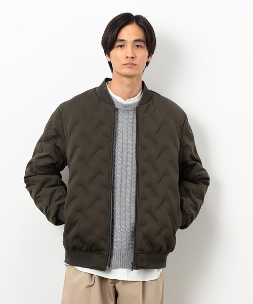 COMME CA ISM（コムサイズム）の「シームレスダウン MA-1 ブルゾン（ダウンジャケット/コート・メンズ・ホワイト/カーキ/ブラック・LARGE/MEDIUM）」の3枚目の写真