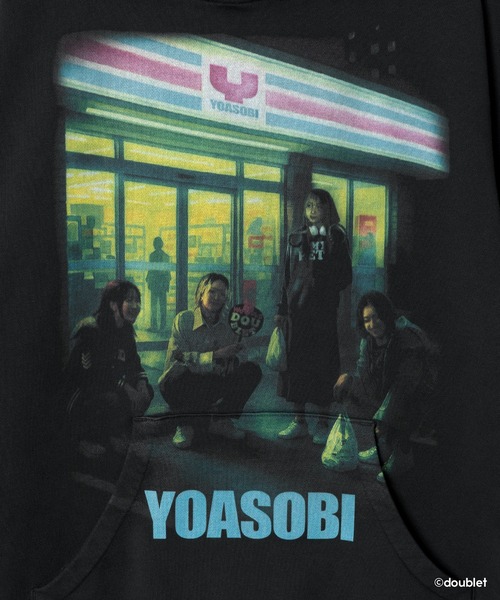 YOASOBI × doublet(ヨアソビ × ダブレット)の「NIGHT OUT HOODIE CONBINI(パーカー・レディース・ブラック・XL/L/M/S/XS)」の6枚目の写真